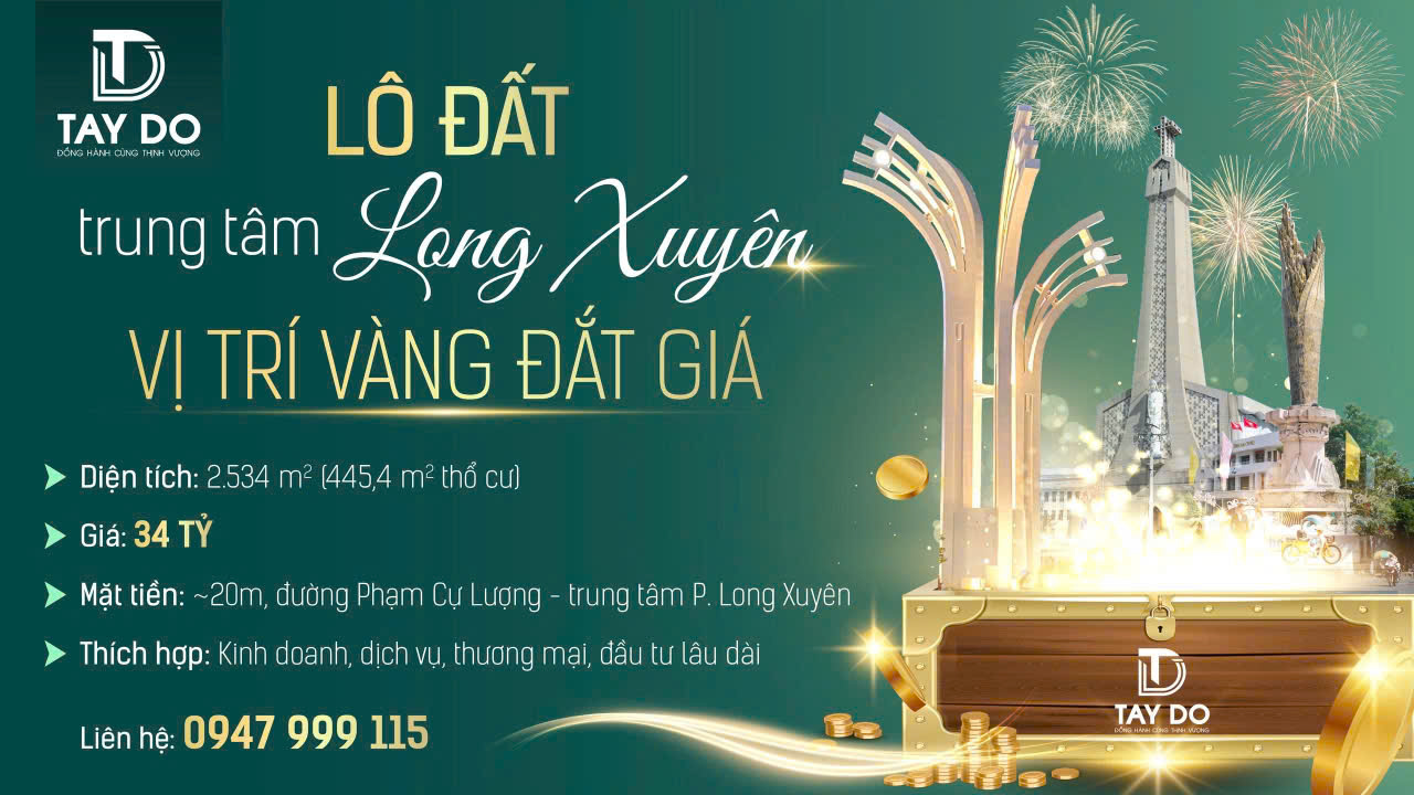 Đất mặt tiền Phạm Cự Lượng – Long Xuyên